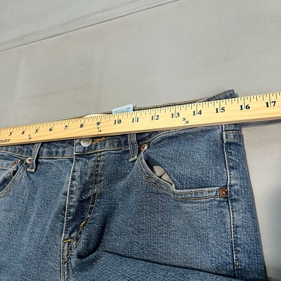 VTG Y2K Levis 518 Superlow‎ Boot Blue Jean Women Wide Leg 10/9M/30x31 Flare-3812 - Picture 5 of 11